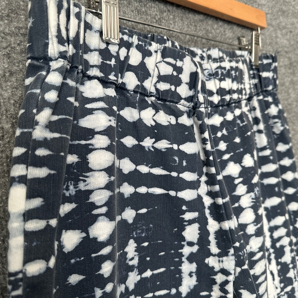 Soft Surroundings Womens M Blue White Tie Dye Pull On Pants Slim Stretch - Picture 6 of 13